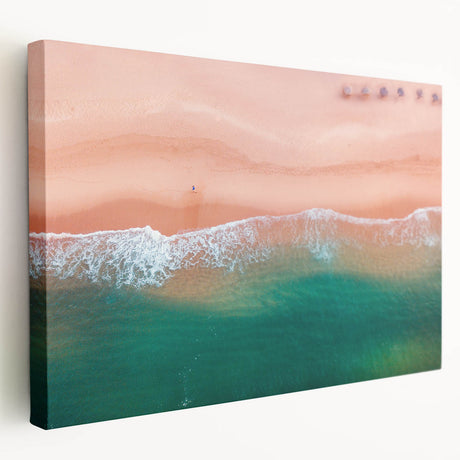 Large canvas print of Acapulco scenery with vivid blue and green hues, suitable for kitchen wall art.