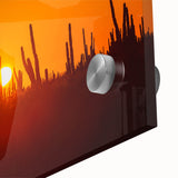 Large abstract wall art depicting Baja California scenery in muted earth tones on acrylic glass.