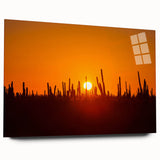 Large abstract wall art depicting Baja California scenery in muted earth tones on acrylic glass.