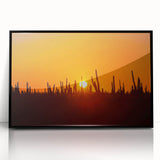 Large abstract wall art depicting Baja California scenery in muted earth tones on a framed acrylic print.