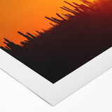 Art deco poster of Baja California scenery in muted earth tones on rolled canvas, suitable for dining room wall art.