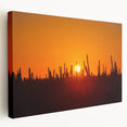 Large stretched canvas depicting the Baja California scenery in earthy tones, ideal for kitchen wall art.