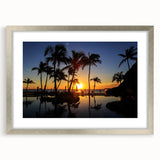 Textured abstract art print of Cabo San Lucas scenery in silver frame, ideal for bedroom wall decor.