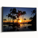 Black and white framed canvas of Cabo San Lucas landscape, ideal for bedroom wall decor, in a vintage poster style.