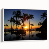 Vintage poster art of Cabo San Lucas with vibrant colors on a large framed canvas, suitable for living room decor.