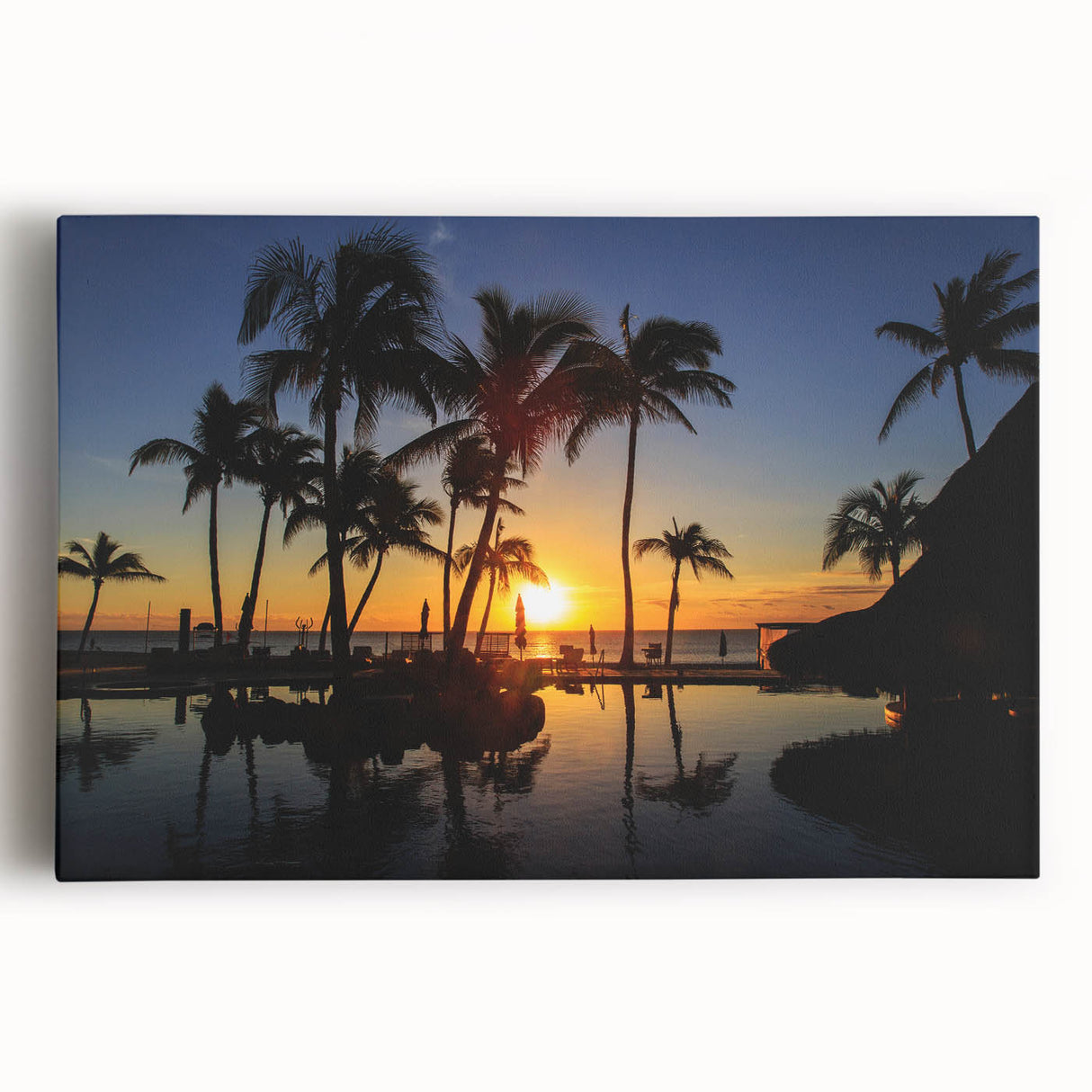 Black and white stretched canvas of Cabo San Lucas scenery, ideal for kitchen wall art.