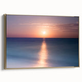 Framed canvas of a vintage-style Cancun landscape painting with black and gold tones, ideal for bedroom wall art.
