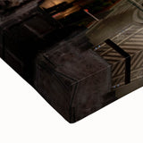 Large art of Mexico City landscape in black and white on stretched canvas, suitable for bedroom wall decor.