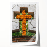 Rolled print of Quintana Roo scenery with vibrant floral elements, ideal for art wall dining room.