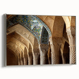 Landscape art painting of a Middle Eastern scenery on framed canvas.