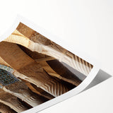 Extra large wall art featuring line art flowers on a rolled print, ideal for large living room decor.