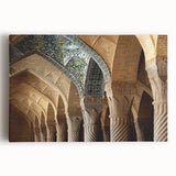 Black and white large art canvas featuring a scenic Middle Eastern landscape, ideal for kitchen wall art.