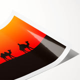 Extra large rolled print featuring line art flowers in muted earth tones, ideal for large living room wall art.