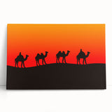 Black and white stretched canvas featuring a panoramic Iraqi landscape, ideal for kitchen wall art or bedroom ambiance.