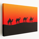 Large canvas print depicting a Middle Eastern Iraqi landscape in warm earth tones, suitable for kitchen wall art.