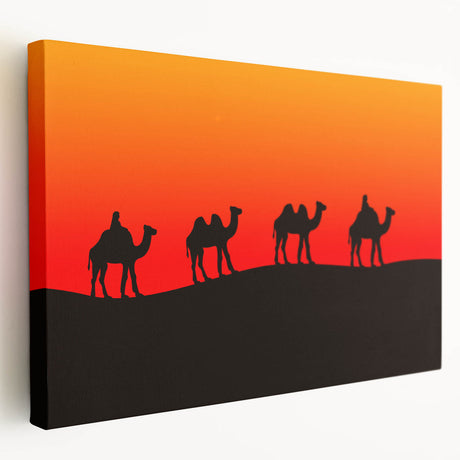 Large canvas print depicting a Middle Eastern Iraqi landscape in warm earth tones, suitable for kitchen wall art.