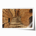 Rolled print of Jerusalem scenery in muted earth tones, ideal for dining room wall art.