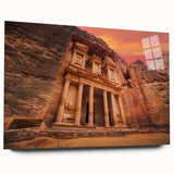 Large abstract wall art of a Middle Eastern Jordanian landscape in earth tones on acrylic glass.