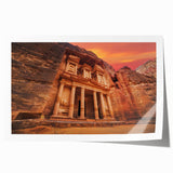 Rolled print of a Jordanian landscape in earthy tones, ideal for art wall dining room.