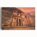 Black and white stretched canvas featuring a detailed illustration of Jordanian scenery, ideal for kitchen wall art.