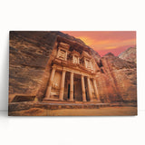 Black and white panoramic view of Jordanian desert on stretched canvas, ideal for kitchen wall art or bedroom decor.