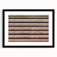 Extra large abstract art print featuring colorful, textured scenery of Middle Eastern Oman, in a black frame.