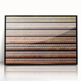 Large abstract wall art depicting a Middle Eastern Oman scenery in muted earth tones on framed acrylic.