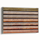 Landscape art painting of a Middle Eastern scenery on a silver-framed canvas, featuring vibrant earth tones.