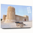 Acrylic print of a Middle Eastern Qatar scenery in muted earth tones, ideal for dining room decor.