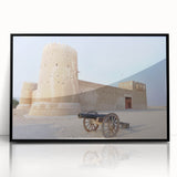 Large abstract wall art of Qatar scenery in black and white, framed acrylic, ideal for modern art wall decor.
