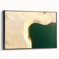 Black and white framed canvas of a Saudi Arabian landscape, ideal for bedroom wall decor.