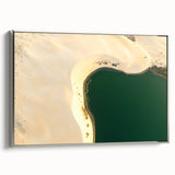 Framed canvas landscape art painting depicting a vintage Middle Eastern scene in vibrant colors.