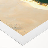 Art deco poster featuring a stylized Saudi Arabia landscape on rolled canvas, ideal for dining room wall art.