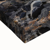 Black and white landscape art painting of a Middle Eastern scenery on stretched canvas, suitable for bedroom decor.