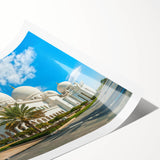 Extra large wall art featuring line art flowers in muted tones on rolled canvas, suitable for large living room decor.