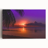 Black and white photo of Tahiti on stretched canvas, ideal for kitchen wall art.