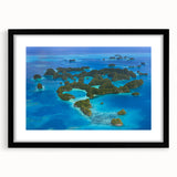 Extra large abstract art print with vibrant, colorful textures, framed in black, ideal for living room decor.