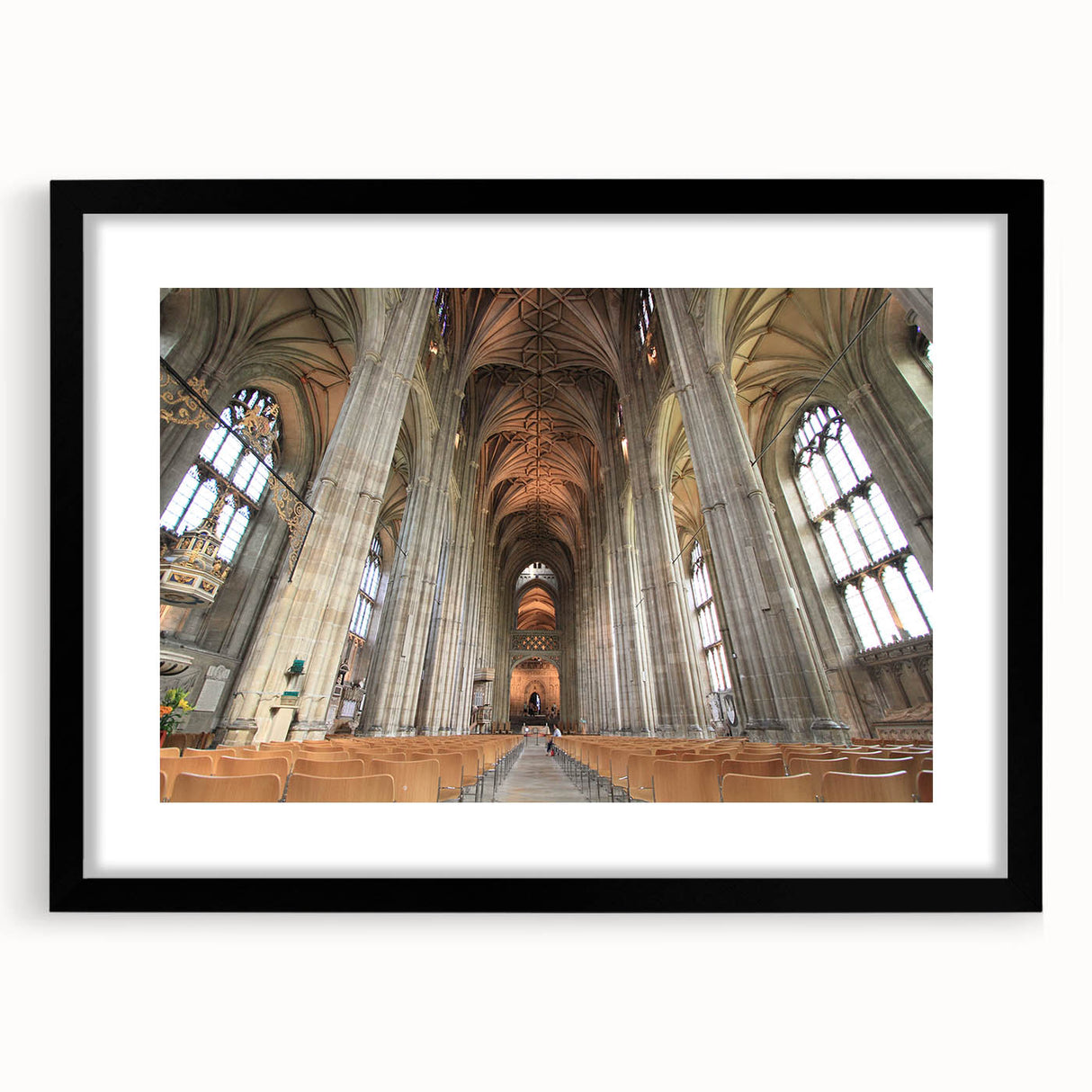 Extra large abstract art print of a vibrant, colorful New Zealand Canterbury scenery on textured canvas, framed in black.