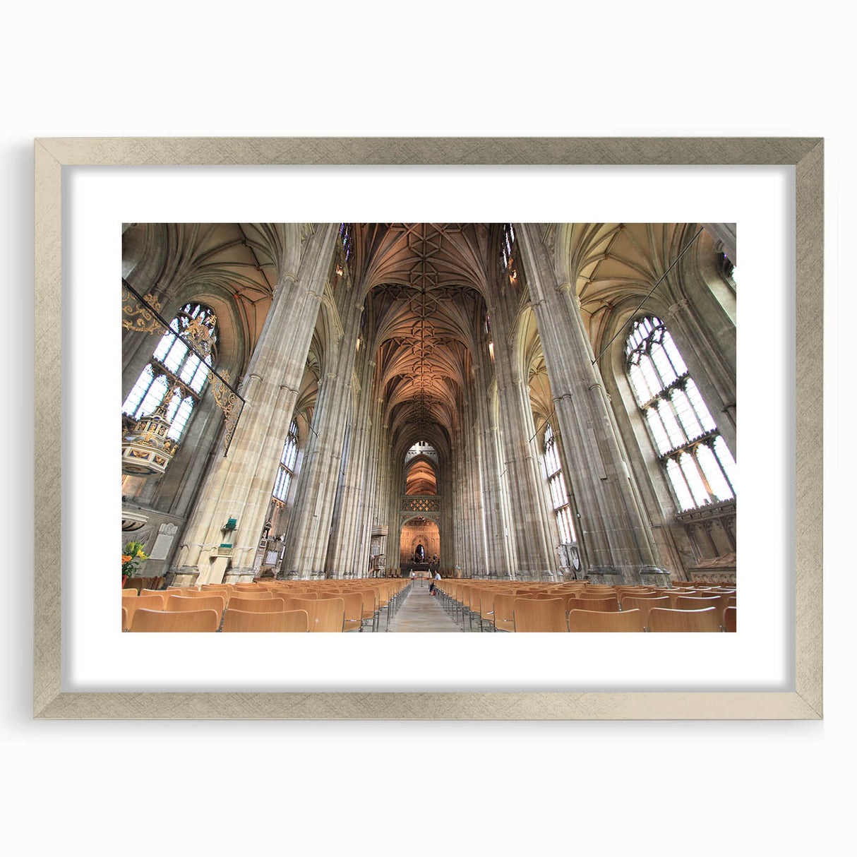 Textured art of abstract Canterbury, New Zealand scenery in muted earth tones on a silver-framed canvas.