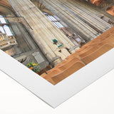 Art deco poster of Canterbury, New Zealand landscapes on a rolled canvas, featuring muted earth tones.