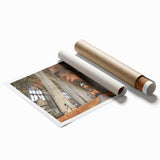 Extra large rolled print of Canterbury, New Zealand scenery with muted earth tones, ideal for classy bathroom wall art.