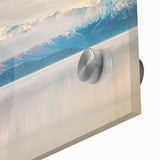 Large abstract wall art of Otago, New Zealand, in muted earth tones on acrylic glass, suitable for dining room ambiance.