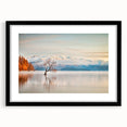 Colorful abstract art print of Otago, New Zealand landscape in vibrant hues on a large textured canvas, framed in black.