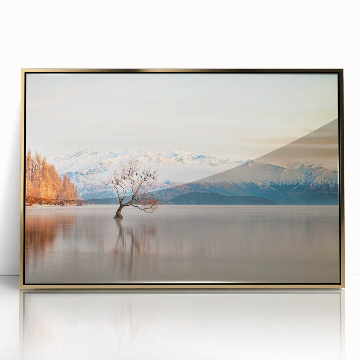 Large art print of Otago, New Zealand scenery on framed acrylic.