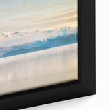 Extra large framed canvas featuring a textured, colorful depiction of Otago, New Zealand, ideal for living room decor.
