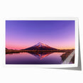 Rolled print of Taranaki, New Zealand scenery with vibrant green and blue tones, ideal for dining room wall art.