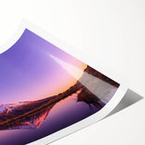 Extra large wall art featuring line art flowers on a rolled print, set in a muted color palette.