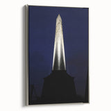 Landscape painting of Wellington with colorful sky on framed canvas, suitable for living room decor.