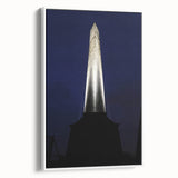 Vintage poster art of Wellington, New Zealand with colorful accents on extra large framed canvas.