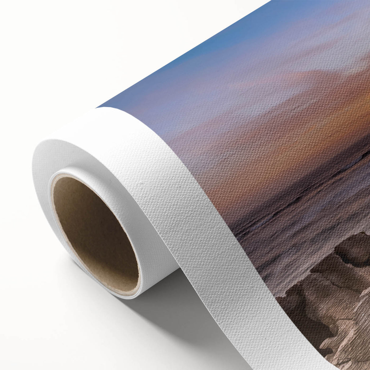 Art deco poster of New Zealand's West Coast in pastel shades on rolled canvas, ideal for nursery wall art.